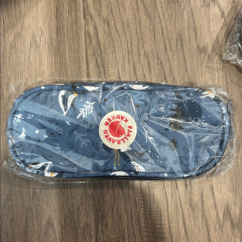 Blue Patterned Pencil Case